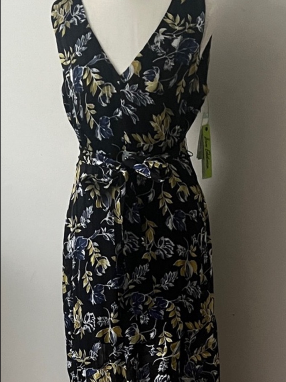 Sam Edelman occasion flowy Black Floral Maxi Dress, women’s 8. NWT